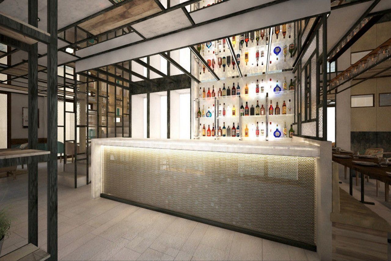 Bo Hotel Palma Екстер'єр фото 3D rendering of the bar